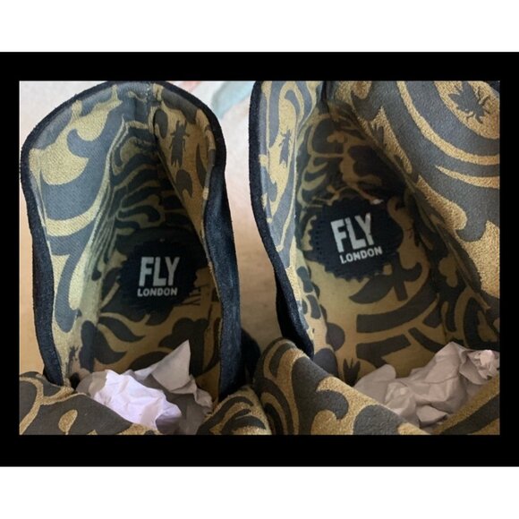 Fly London Womens Suede Black Wedges Size 35 5 - Picture 5 of 7